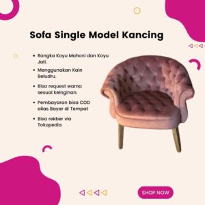 Sofa Single Model Kancing