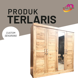 Lemari Jati 4 Pintu